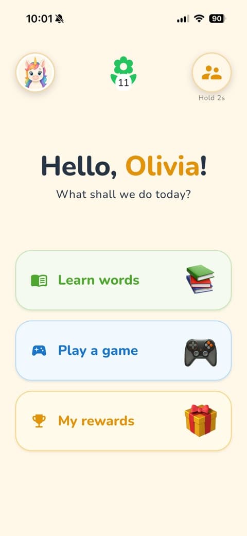 LingoSprout welcome screen